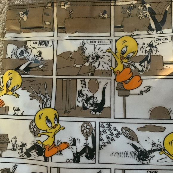 WARNER BROTHERS 1998 comic tote bag!  Sylvester and Tweety Bird! - Picture 2 of 11